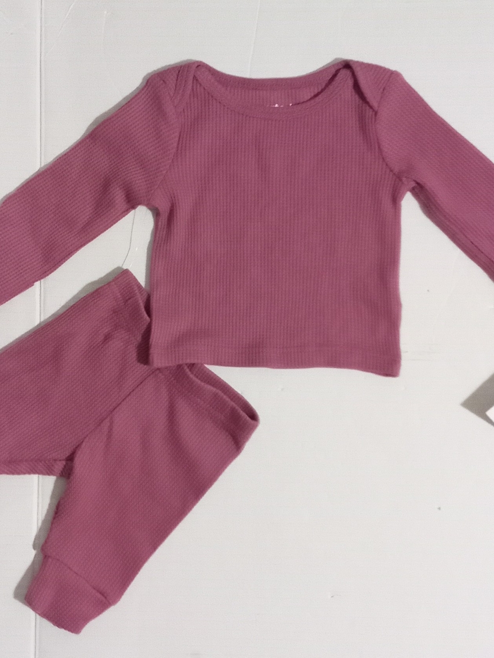 Carter's Baby2 Pc Ribbed Long-Sleeve Pajama Set - Pink